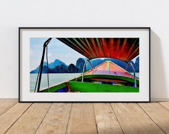 Thaïlande Boat Islands Beach House Wall Art Room Decor impression téléchargement numérique