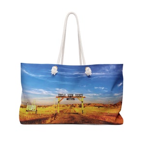 Badlands Ranch Weekender Tote Bag: Rope Handles, Overnight Travel image 1