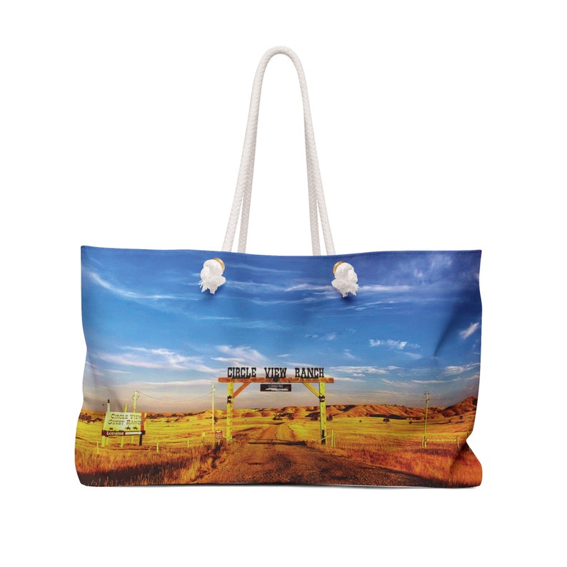 Badlands Ranch Weekender Tote Bag: Rope Handles, Overnight Travel image 1