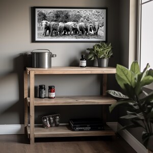 Elephant Animals Printable Wall Art Black and White Digital Print Download Thailand Southeast Asia Room Decor