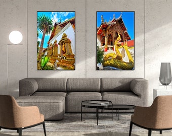 Chiang Mai Temple Print Set: Thailand Wall Art (Digital Download)