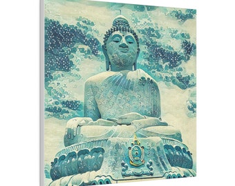 Canvas Sitting Buddha Statue Phuket Thailand Wall Art Zen Yoga Studio Room Decor Finished Product