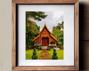 Thai Gold Temple Wall Art Buddhist Room Decor Digital Printable Download Chiang Mai