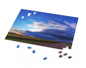 North Dakota Storm Puzzle: Prairie Road Jigsaw (252 or 500 Piece)