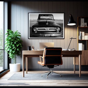 Farmhouse Old Ford Truck Wall Art Man Cave Room Decor Digital Print Download