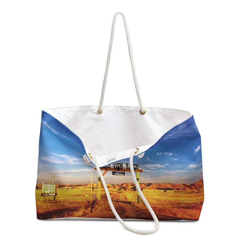 Badlands Ranch Weekender Tote Bag: Rope Handles, Overnight Travel image 3