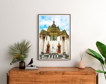 Bangkok Thai Temple Wall Art Zen room Decor Digital Printable Downloads Wat Pho