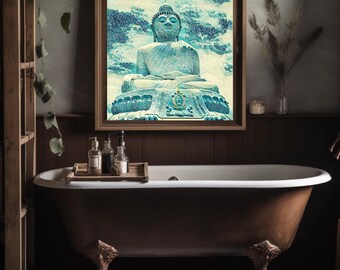 Buddha Watercolor Wall Art Zen Digital Print Download Room Decor Thailand Phuket Digital Photography Prints