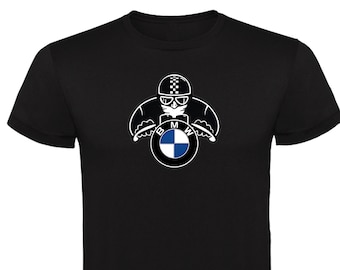 BMW Motorrad T-shirt noir homme unisexe 100 % coton