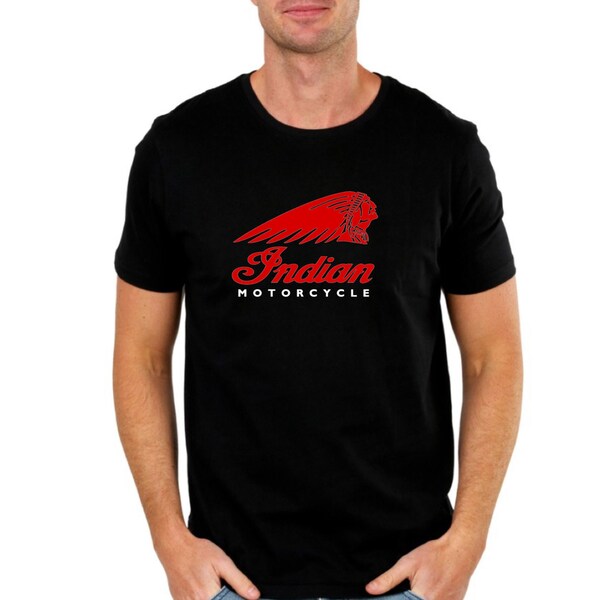 Zwart T-shirt Indian Motorcycle Unisex 100% Katoen Indian Shirt