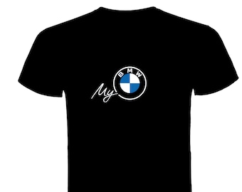 BMW T-shirt Nera Uomo Unisex 100% Cotone