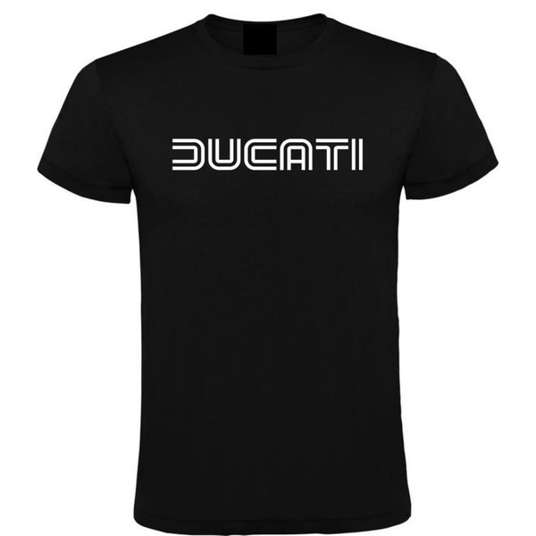 Ducati Black T-shirt Man Unisex  100% Cotton