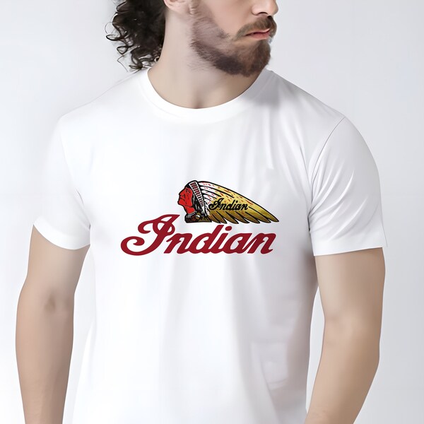 T-shirt Indian Motorcycle Unisex  100% Cotton Indian Moto Tee Shirt