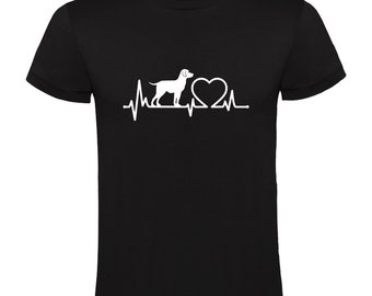 Tee-shirt Dog Pulse Line | T-shirt cadeau pour les amoureux des chiens