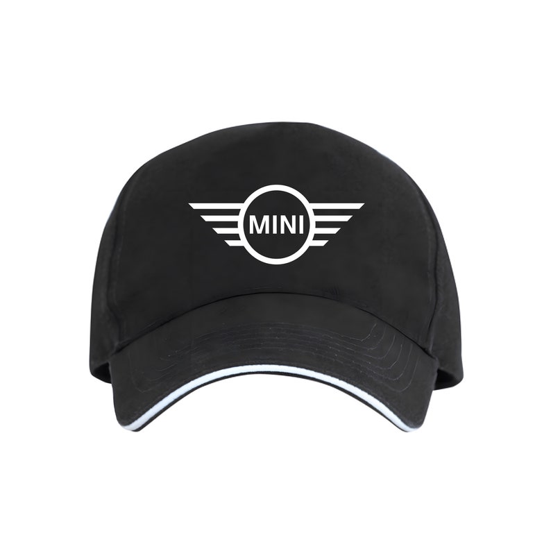 Zwarte pet Mini Cooper-logo Unisex Auto Mini-hoeden afbeelding 1