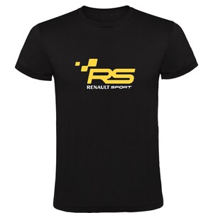 T-shirt Renault Sport RS Noir Homme Unisexe 100% Coton image 4