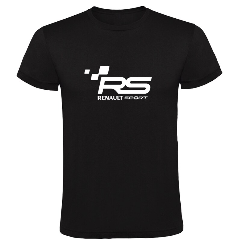 T-shirt Renault Sport RS Noir Homme Unisexe 100% Coton image 3