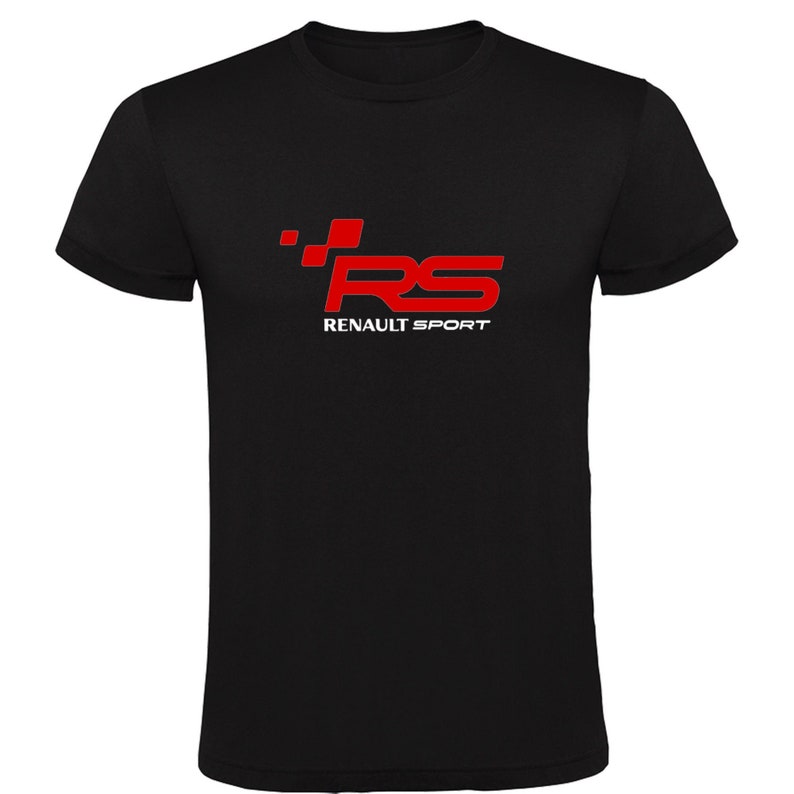 T-shirt Renault Sport RS Noir Homme Unisexe 100% Coton image 2