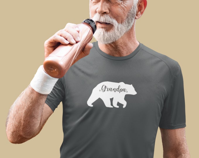 GRANDFATHER Shirt, BEAR T SHIRT, Soft Cotton Shirt, Grandpa Bear Printed Short Sleeve Unisex T-Shirt Best Gift For Grandpa