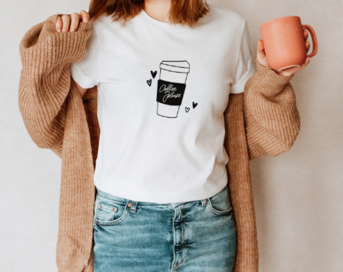 COFFEE LOVER SHIRT: Coffee Please Short Sleeve Tee, Soft Cotton Tee, Casual Comfy Unisex T-Shirt