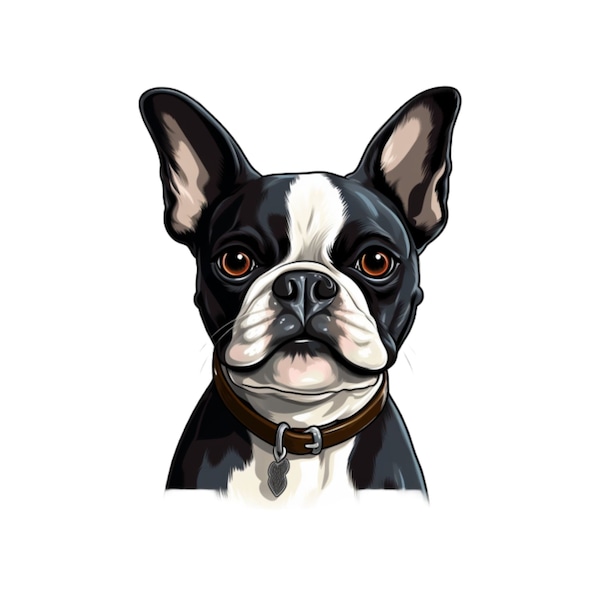 Boston Terrier SVG - Cute Dog Design for DIY Crafts and Projects, suitable for cricut, Commercial Use Digital File, Dog Lover Gift SVG
