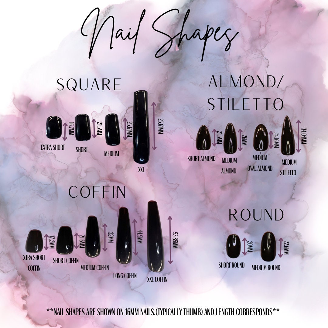 Purple Mermaid Press on Nails-medium Square - Etsy