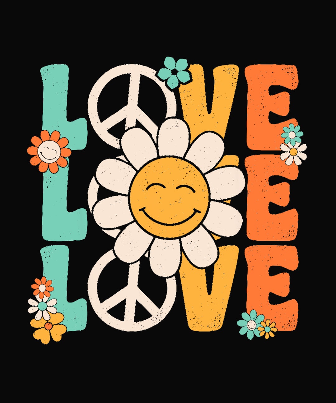 Peace Sign Love 60s 70s 80s Costume Groovy Theme Party PNG - Etsy