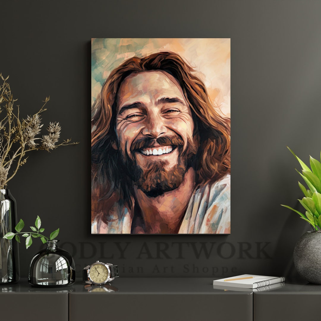 Jesus Watercolor Art, Jesus Wall Art, Christian Art, Home Decor, Jesus