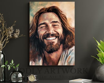 Jesus Watercolor Art, Jesus Wall Art, Christian Art, Home Decor, Jesus Print, Digital Download, Jesus Art, Jesus Printable, Jesus Print