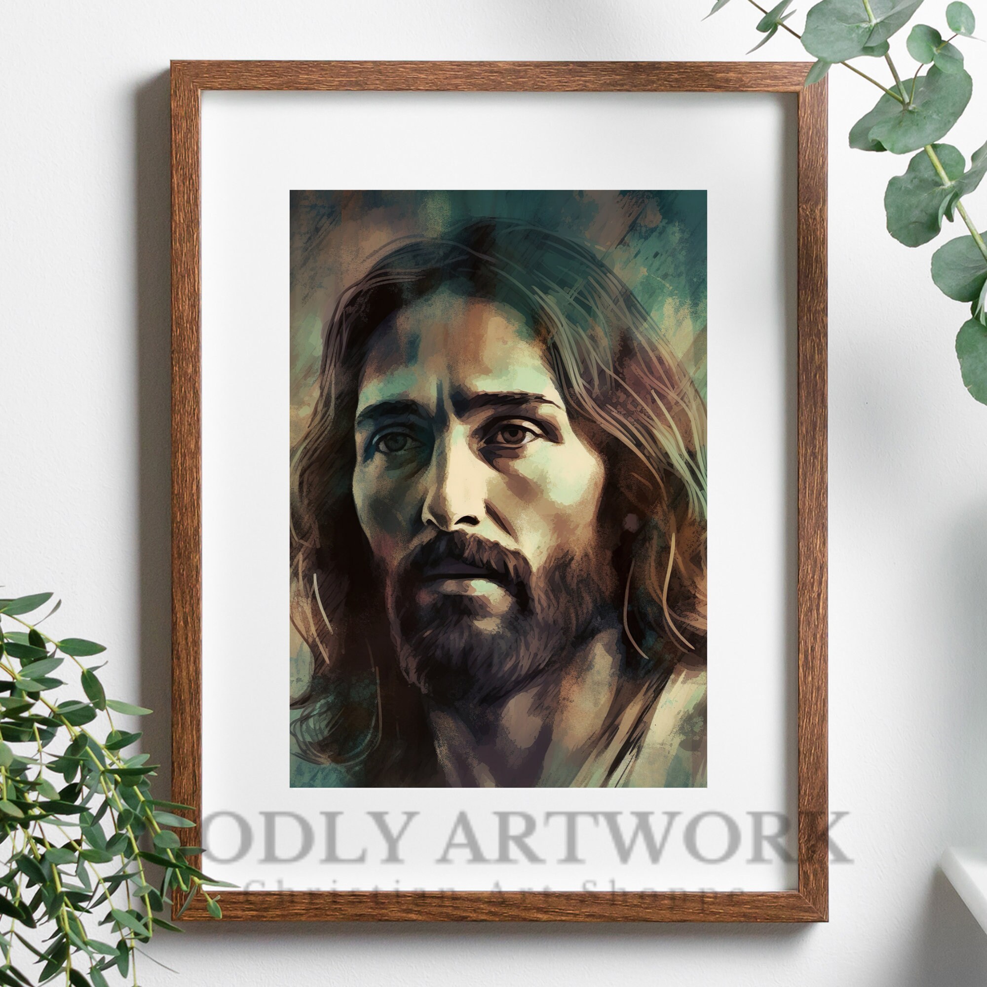 Jesus Wall Art, Christian Art, Home Decor, Office Decor, Jesus Art
