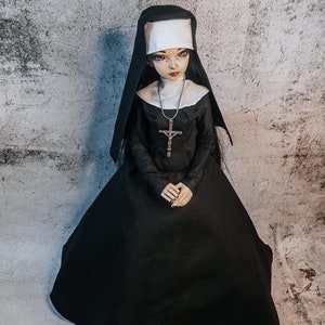 Nun catholic gothic dress BJD 1/3 custom Doll image 1
