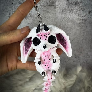 Schlüsselanhänger Dämon Hund Tier Skelett Schädel Goblin Satanic
