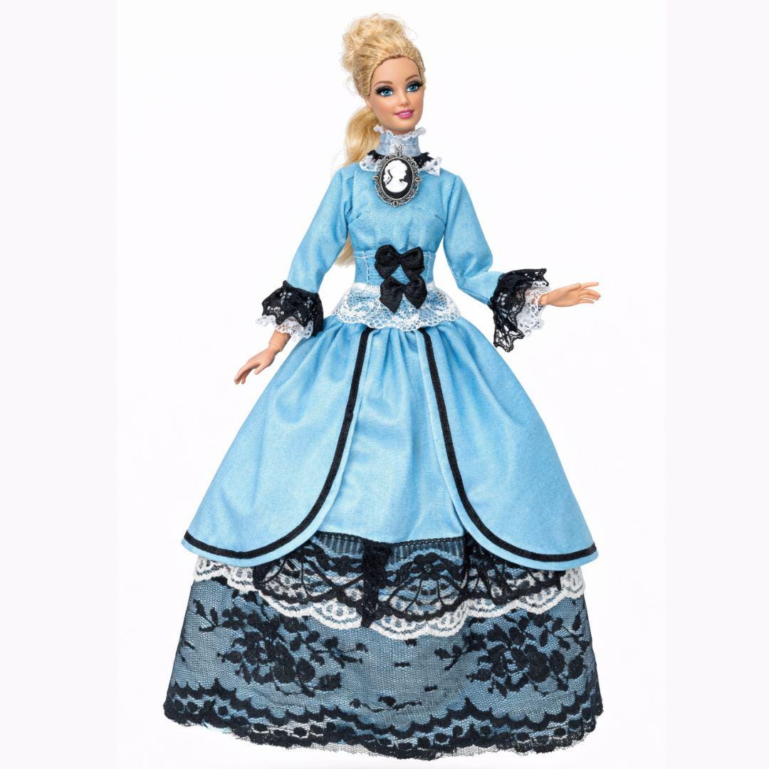 ROBE en soie et dentelle POUPEE ANCIENNE OU MODERNE de 45 cm ANTIQUE DOLL DRESS