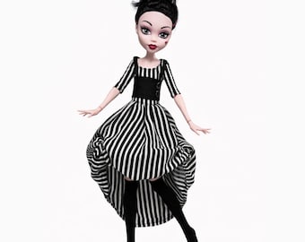 Stripes gothic set clothes doll clothes custom