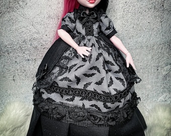 Bat vampire princesse robe monstre, 3 génération, vêtements de poupée personnalisés