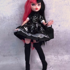 Nu goth witch clothes set doll clothes custom