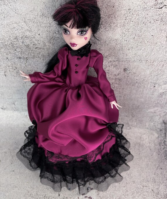 Wine Red Satin Victorian Dress Doll Clothes Custom - Etsy Wine Red Satin Victorian Dress Doll Clothes Custom - Etsy