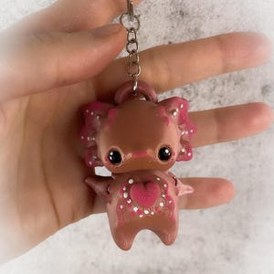 Schlüsselanhänger Axolotl Pixie Goblin Flexi artikuliert 3D gedruckt