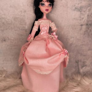 Victorian laces pink dress doll clothes custom