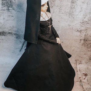 Nun catholic gothic dress BJD 1/3 custom Doll image 3