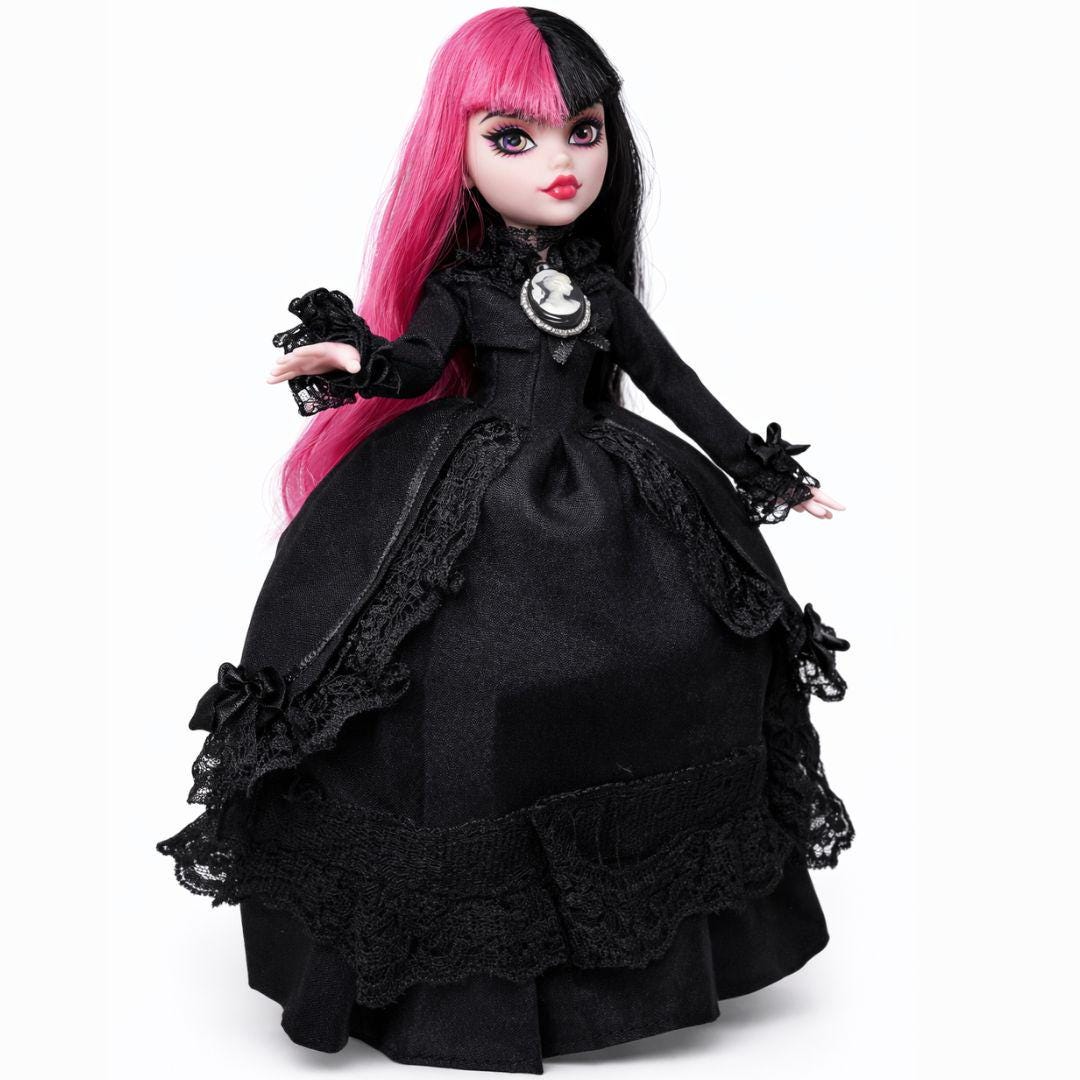 Gothic Black Lady Dress for Doll Clothes Custom - Etsy