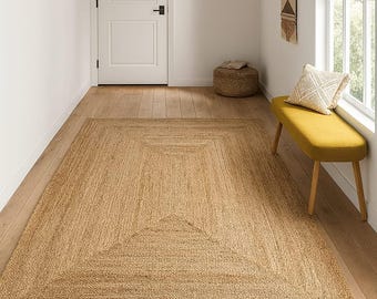 Handmade Natural Jute Rug: Rectangle Custom Rug