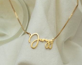 Personalized Name Necklace: Sterling Silver Custom Jewelry Gift