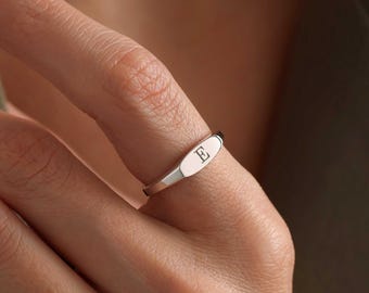 Bague prénom personnalisée, bague initiale personnalisée