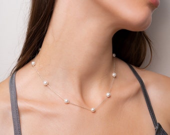 Handcrafted Sterling Silver Freshwater Pearl Necklace