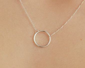 Circle Necklace, Karma Necklace, Round necklace, Dainty Necklace, Layering Necklace, Minimalist Necklace