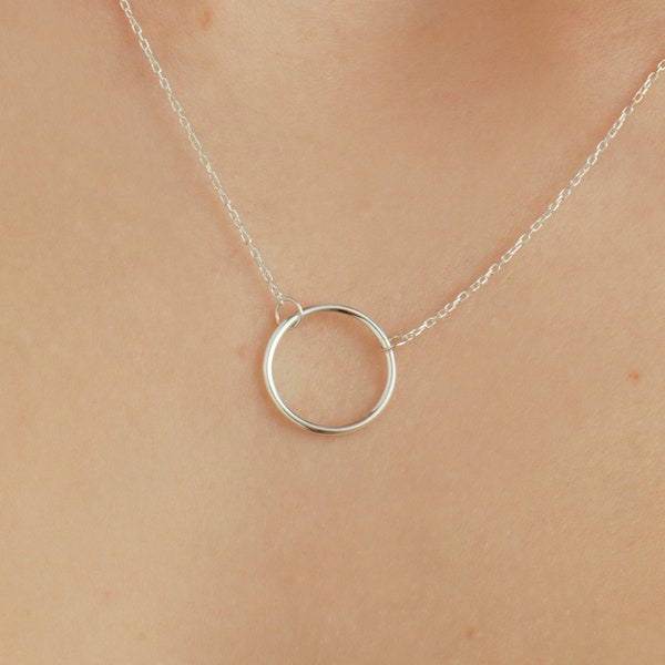 Circle Necklace, Karma Necklace, Round necklace, Dainty Necklace, Layering Necklace, Minimalist Necklace