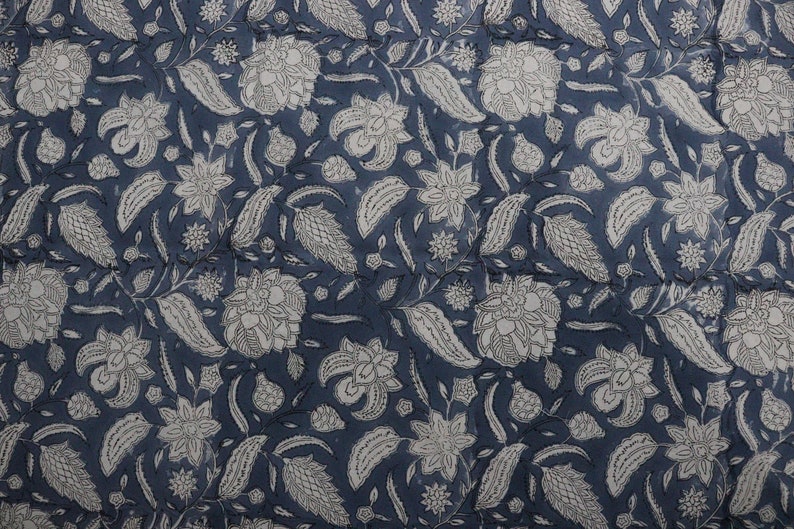 100% Cotton Bedsheet hand block printed Bed Sheet with pillow covers Indian print home decor bedspread Fitted sheets Queen bedsheet Blue