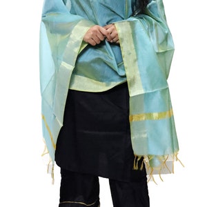 ocean blue dupatta for women