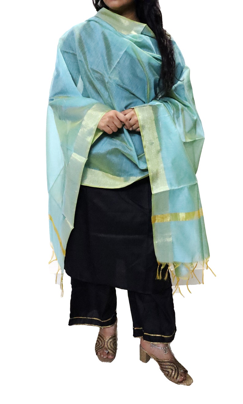 ocean blue dupatta for women